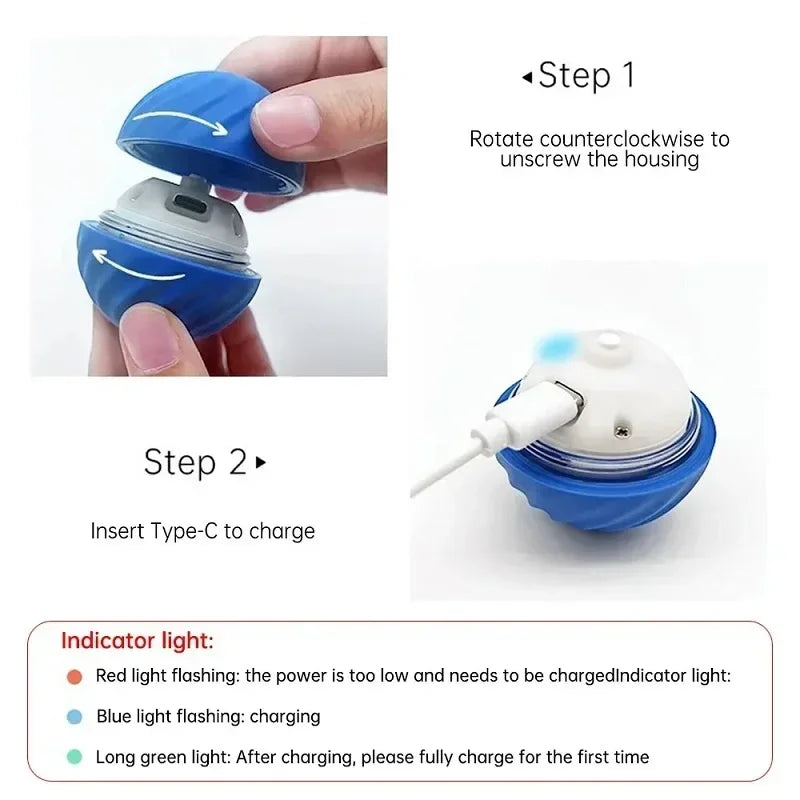 Interactive Self-Rolling Dog Toy