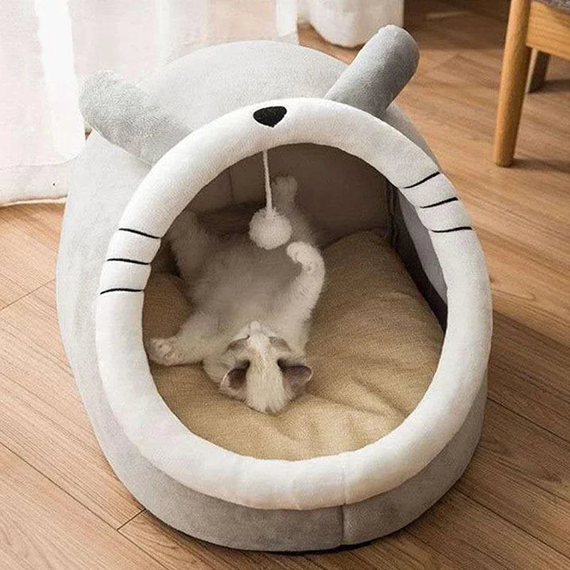 Washable Pet Lounger Cushion – Warm & Cozy Bed for Cats and Small Dogs