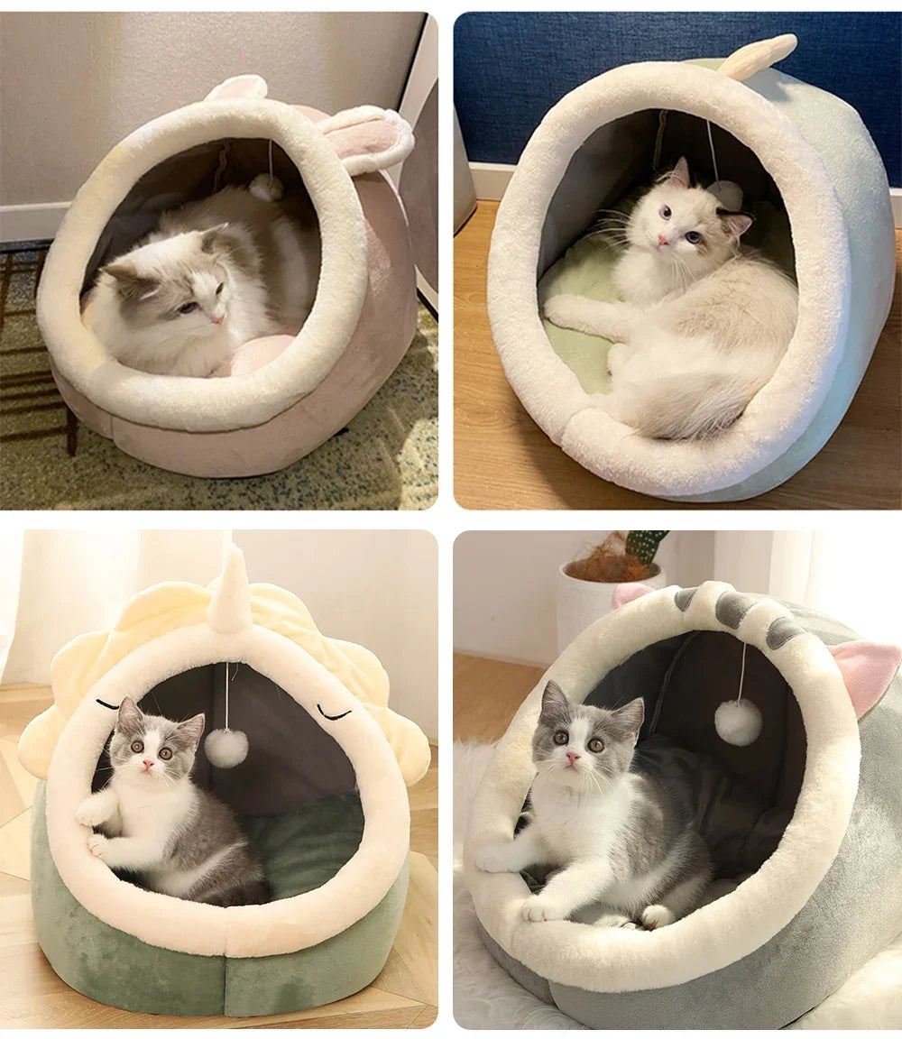 Washable Pet Lounger Cushion – Warm & Cozy Bed for Cats and Small Dogs