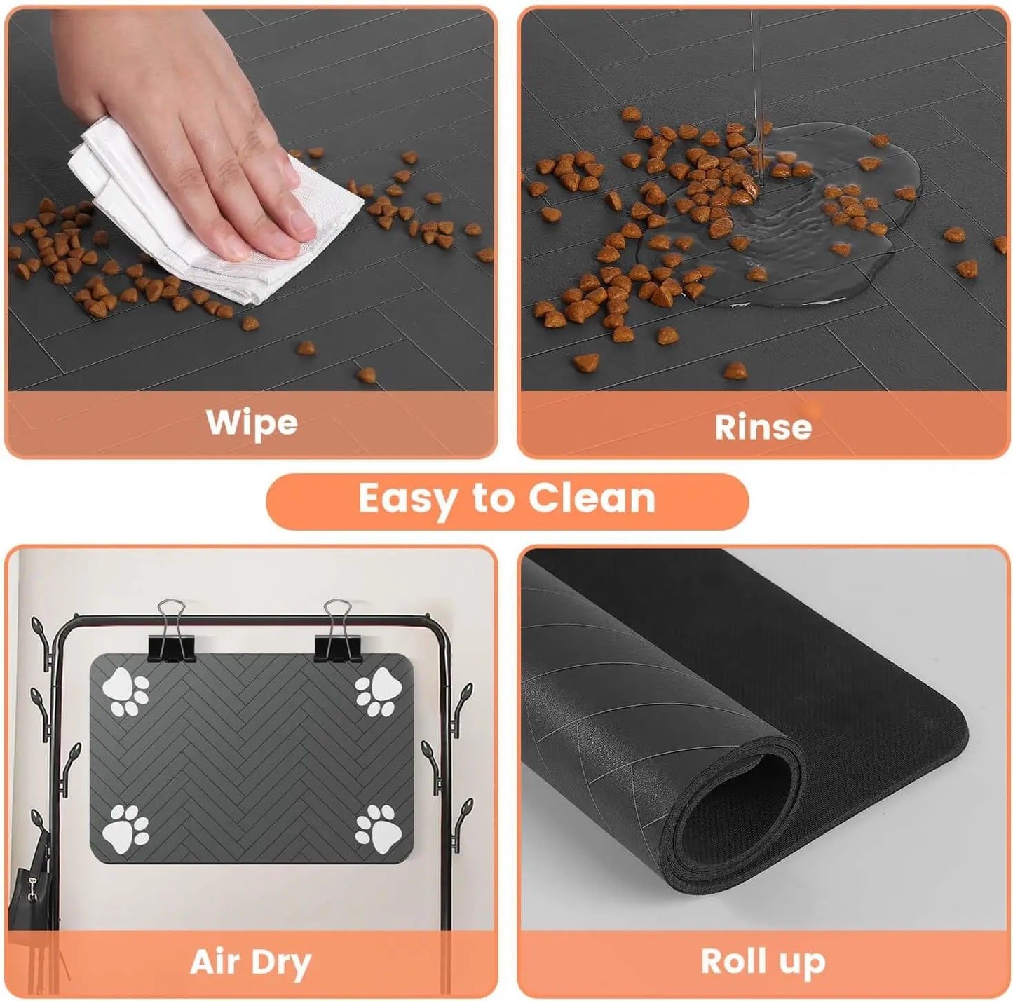 Absorbent Pet Feeding Mat – Waterproof, Quick-Dry Placemat for Dog & Cat Bowls