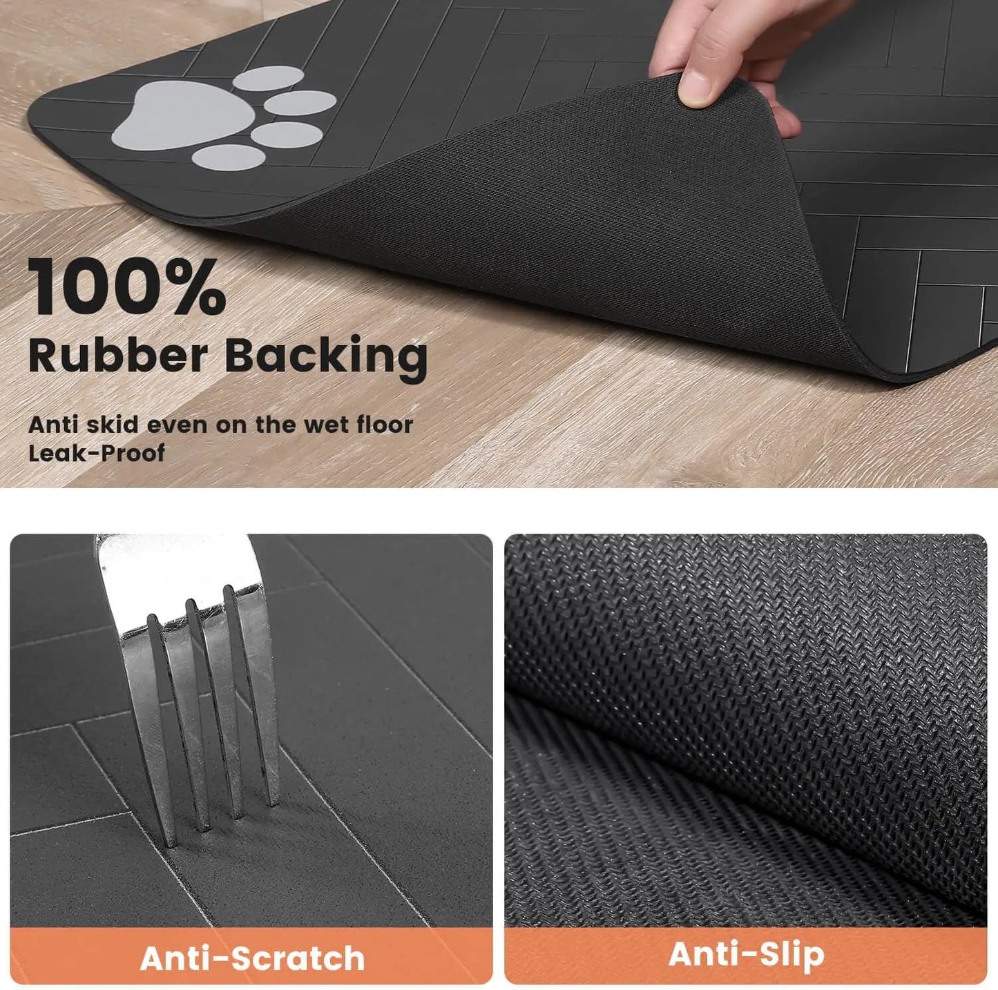 Absorbent Pet Feeding Mat – Waterproof, Quick-Dry Placemat for Dog & Cat Bowls