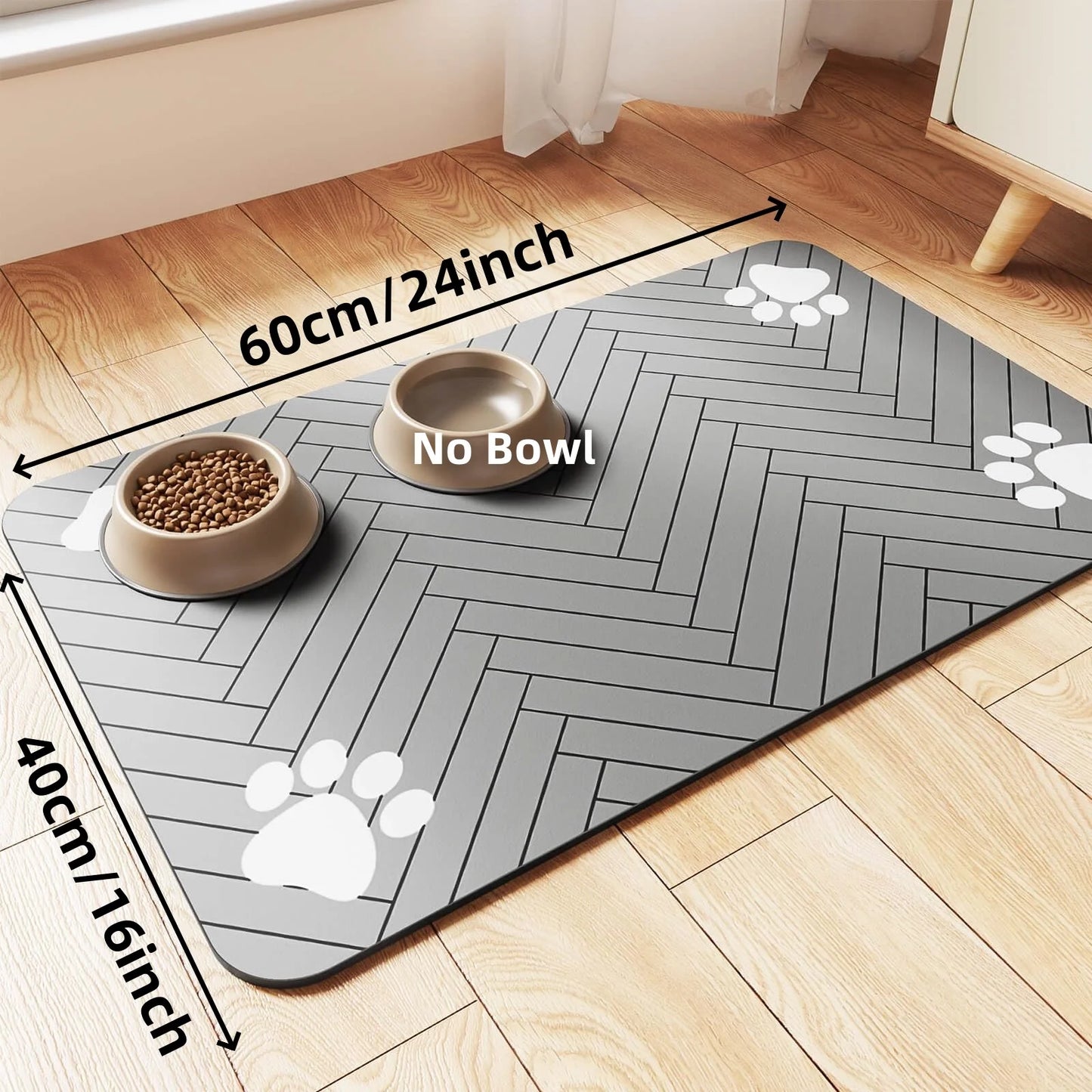 Absorbent Pet Feeding Mat – Waterproof, Quick-Dry Placemat for Dog & Cat Bowls