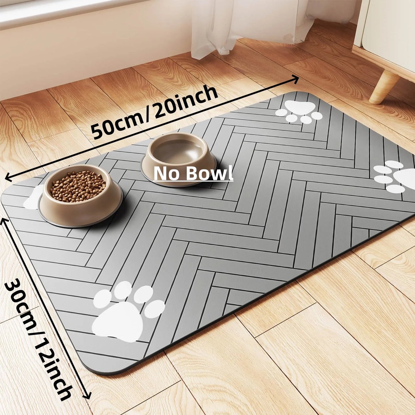 Absorbent Pet Feeding Mat – Waterproof, Quick-Dry Placemat for Dog & Cat Bowls