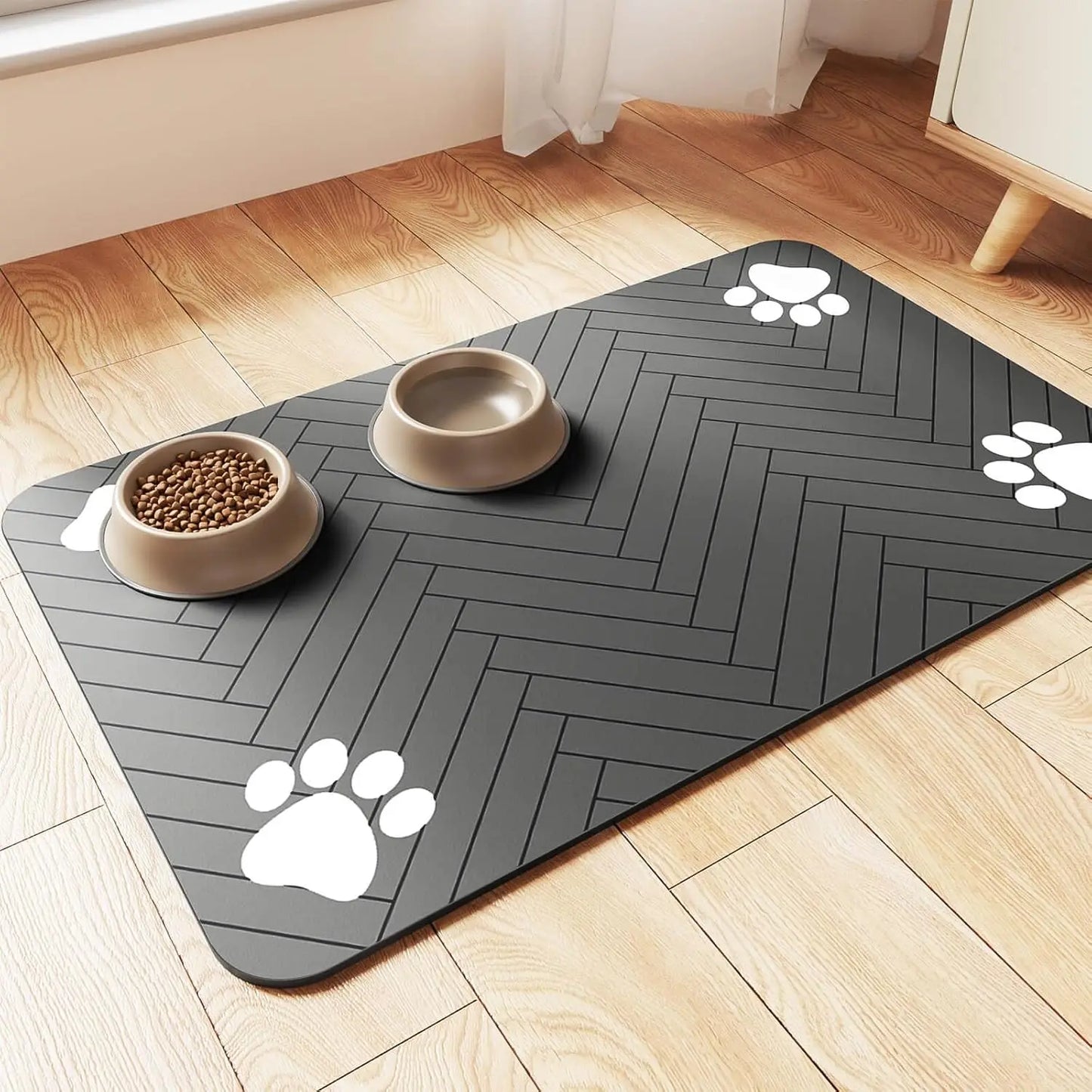 Absorbent Pet Feeding Mat – Waterproof, Quick-Dry Placemat for Dog & Cat Bowls