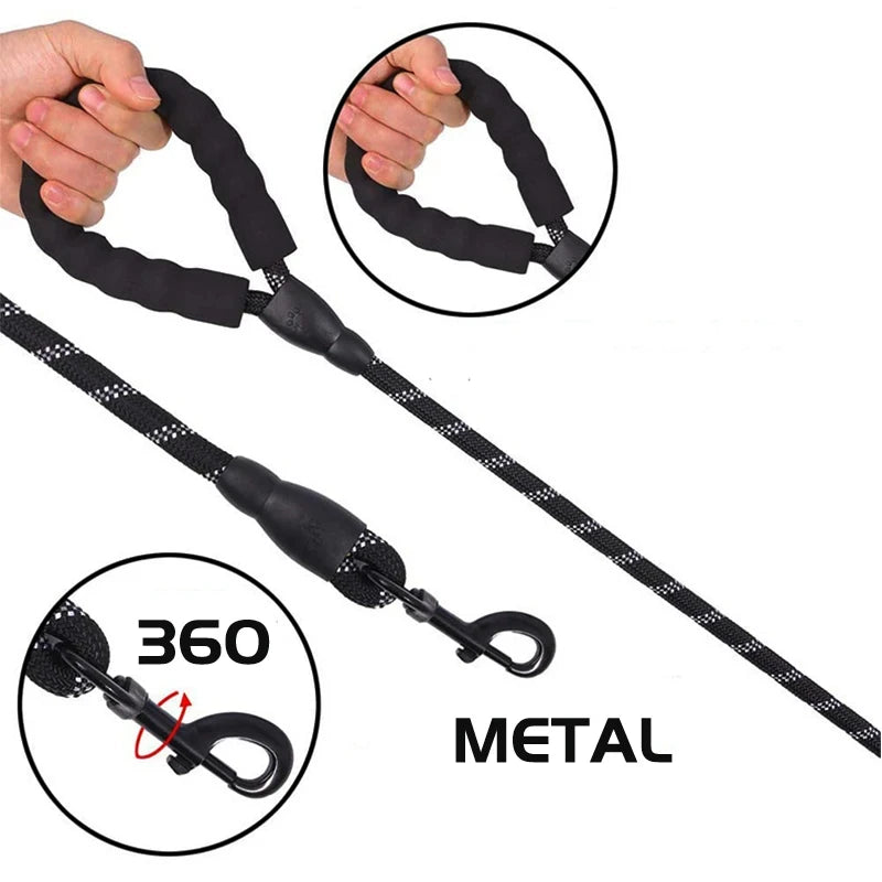 Kupingo™ Reflective Dog Leash With Comfortable Padded Handle