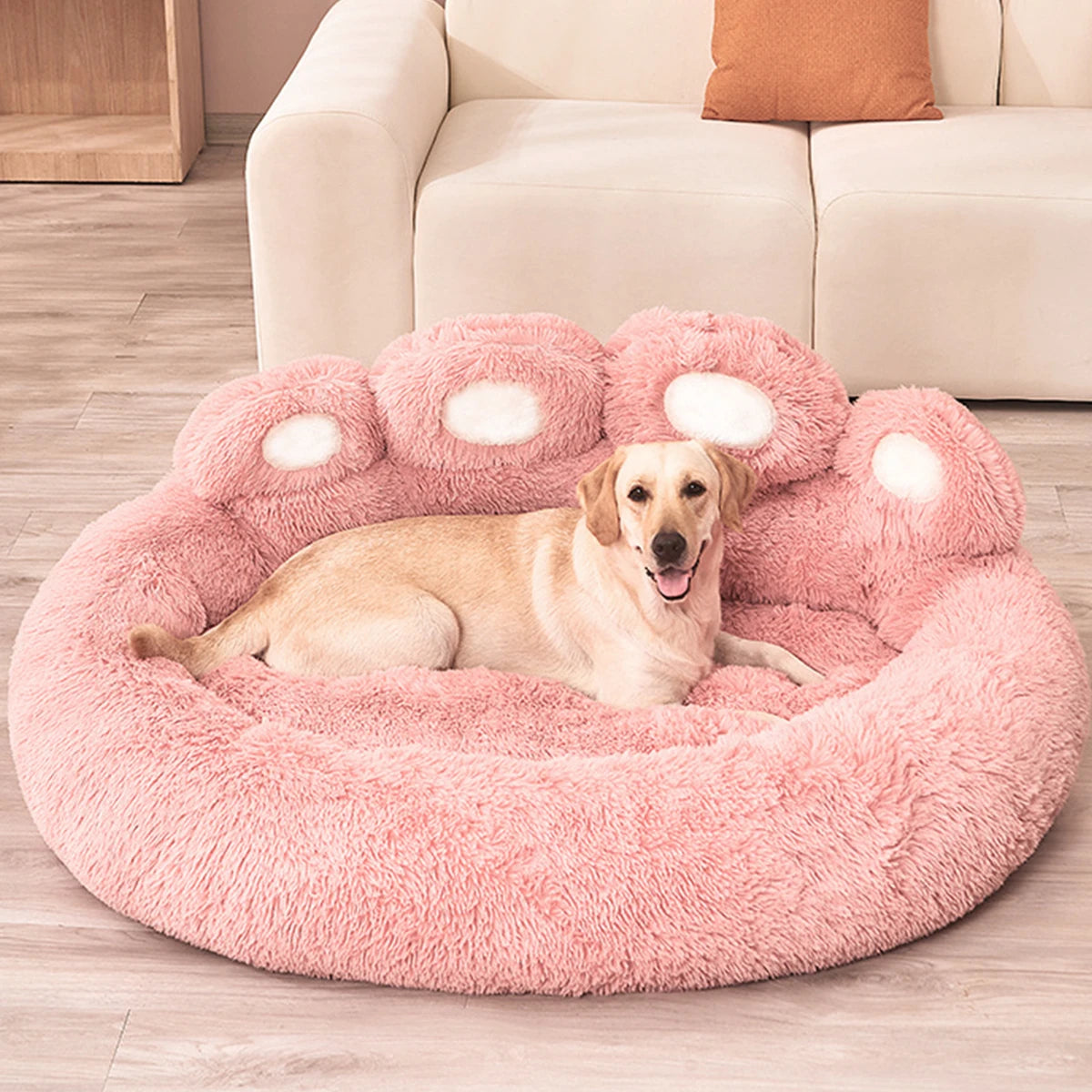Fluffy Pet Bed – Soft Sofa-Style Basket for Dogs, Cats & Puppies