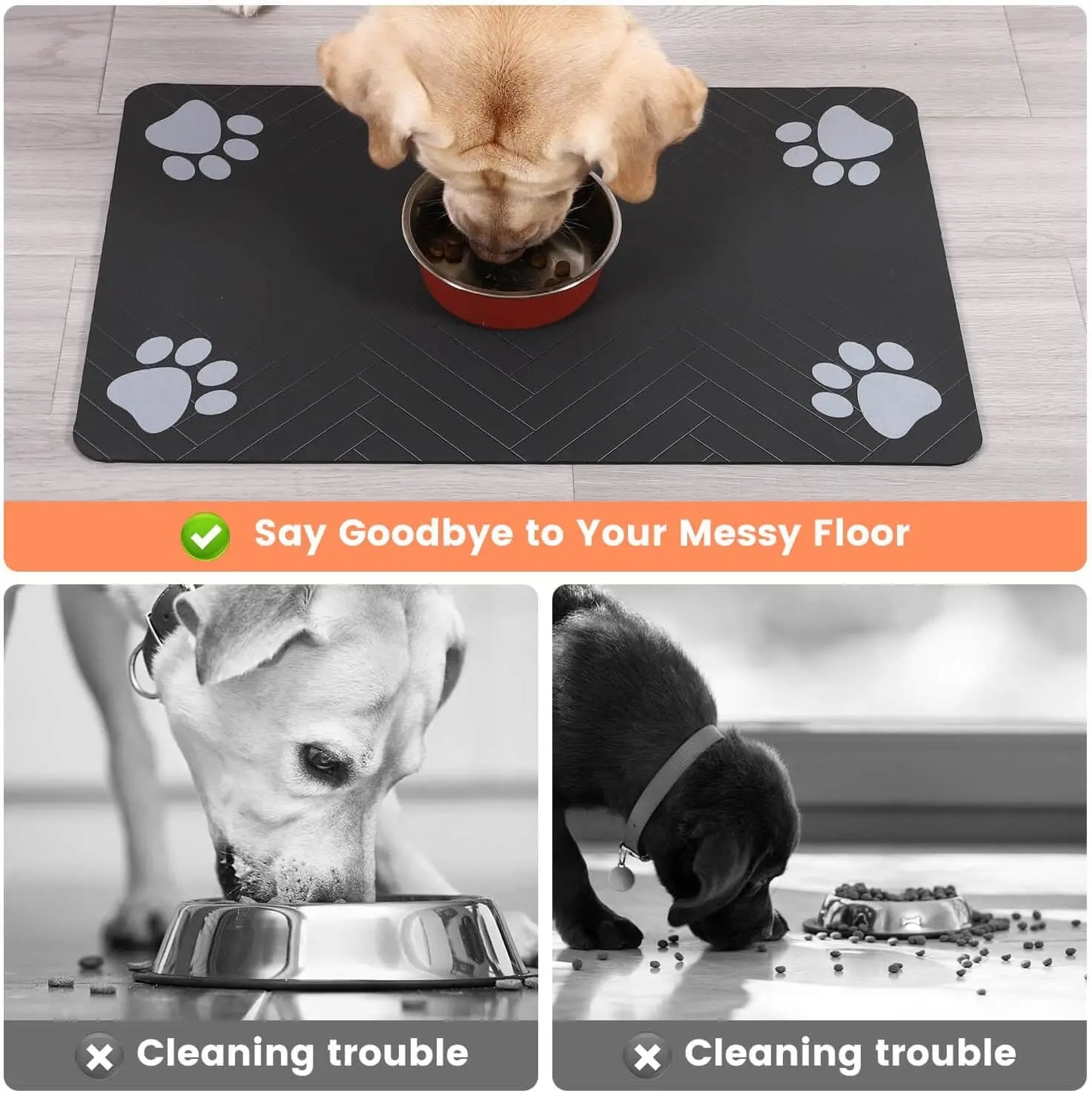Absorbent Pet Feeding Mat – Waterproof, Quick-Dry Placemat for Dog & Cat Bowls