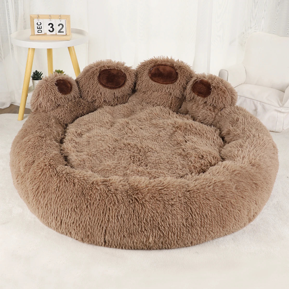 Fluffy Pet Bed – Soft Sofa-Style Basket for Dogs, Cats & Puppies