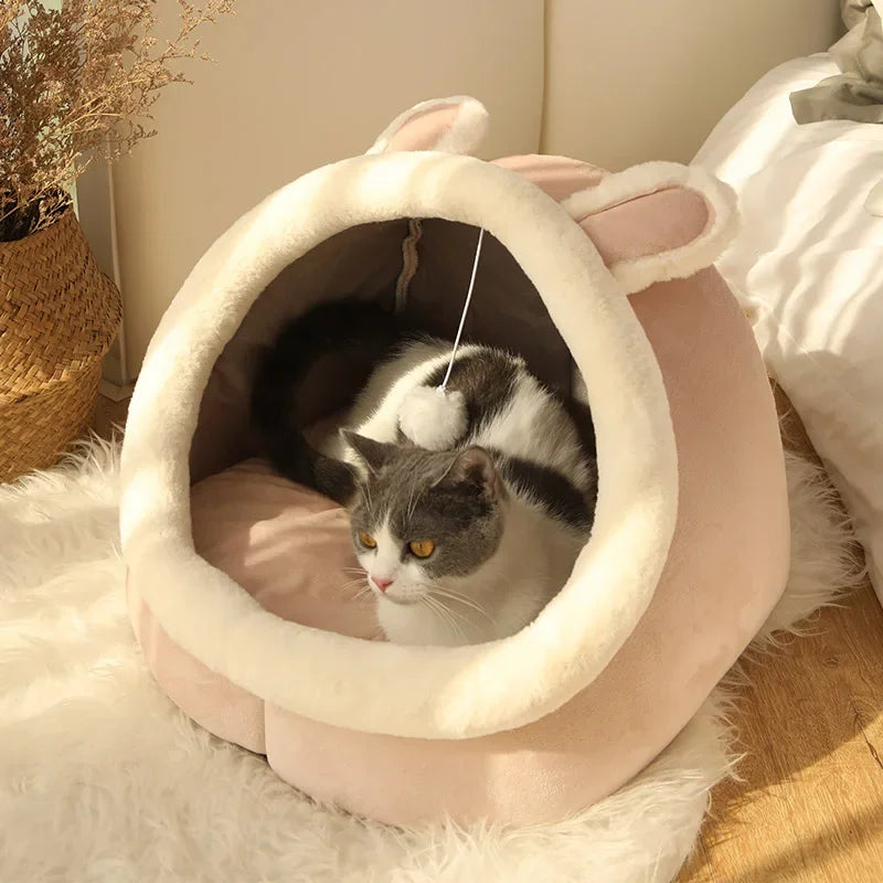 Washable Pet Lounger Cushion – Warm & Cozy Bed for Cats and Small Dogs
