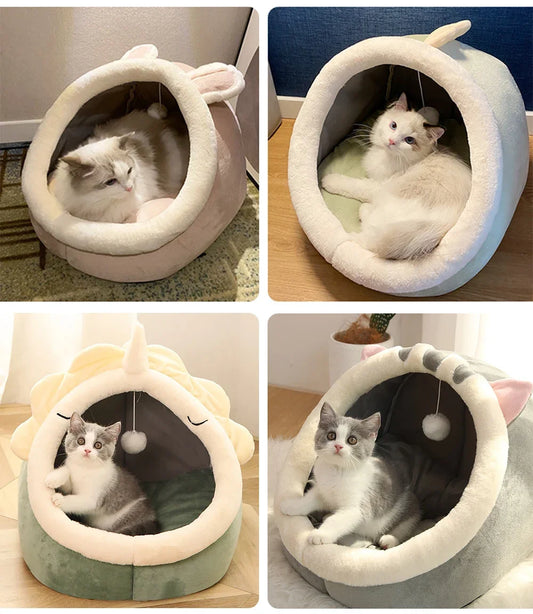 Washable Pet Lounger Cushion – Warm & Cozy Bed for Cats and Small Dogs