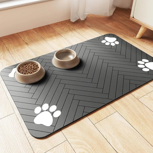Absorbent Pet Feeding Mat – Waterproof, Quick-Dry Placemat for Dog & Cat Bowls